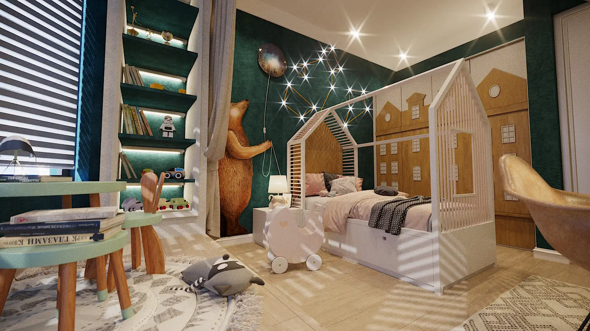 Xəyal Evcikləri Uşaq Otağı Interyeri